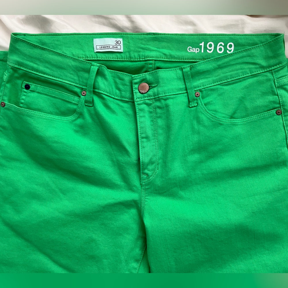 GAP 1969 Kelly Green Denim